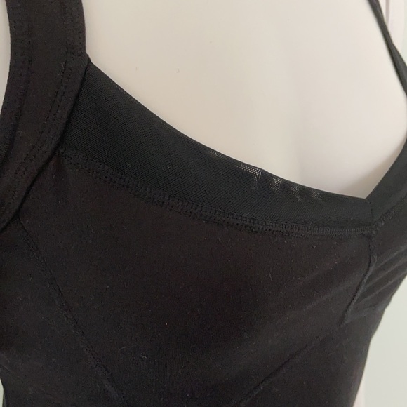 Zella Black Sweetheart Neck Tank Medium - Picture 3 of 7